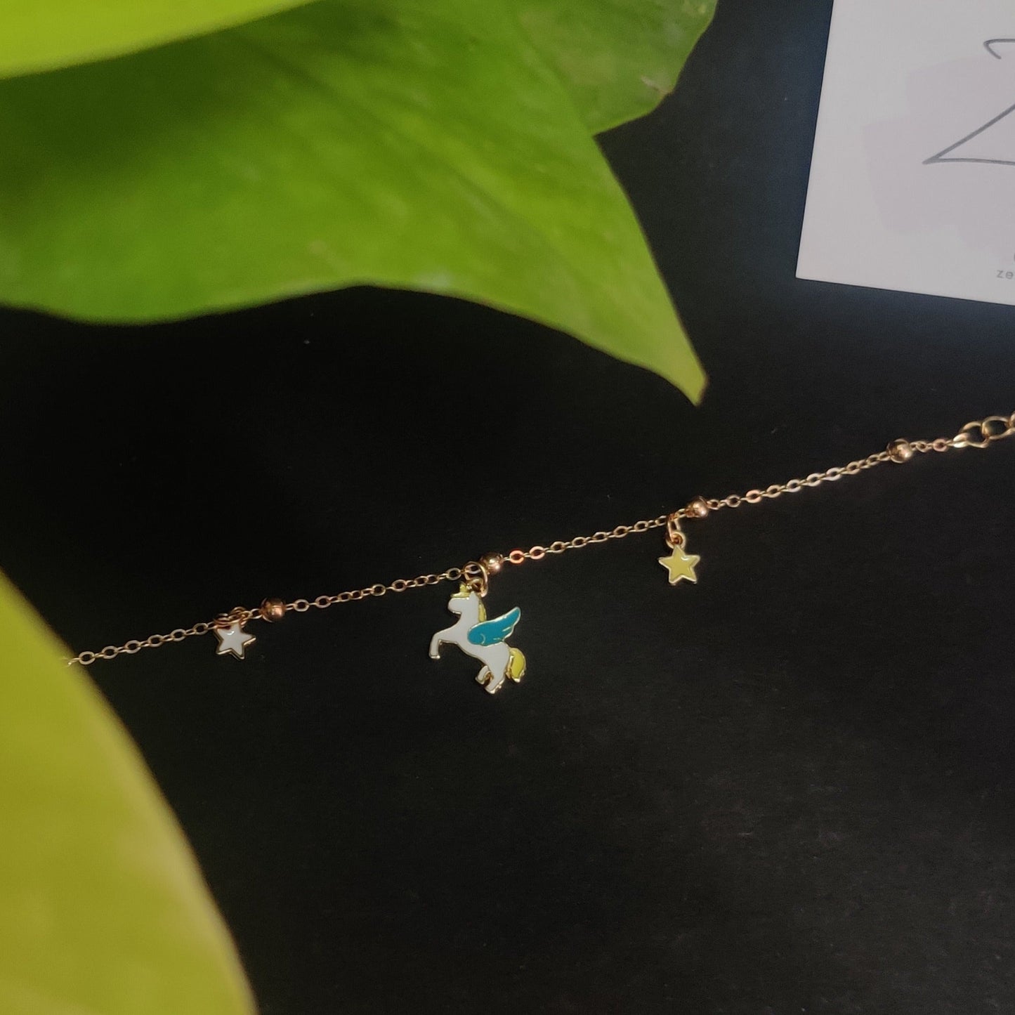 Unicorn Rainbow and Clover Bracelet - Zenee.in-Bracelets