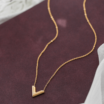 V Pendant Necklace - Zenee.in-Necklaces