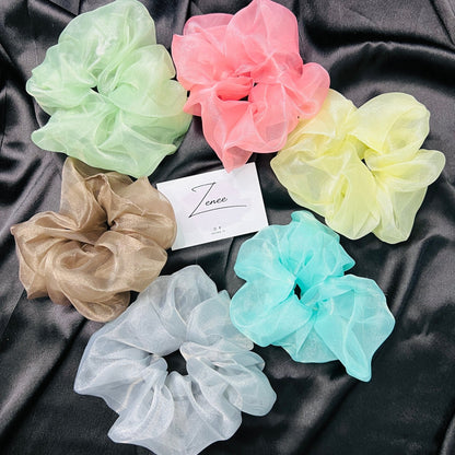 XXL Organza Scrunchies - Zenee.in-Hair Accessories